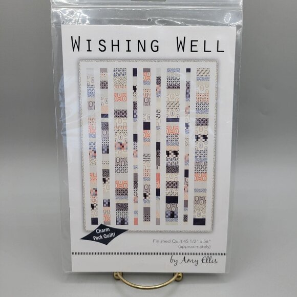 Wishing Well Quilt Pattern Moda Fabrics Charm Pack Quilt Baby Size - Picture 1 of 2